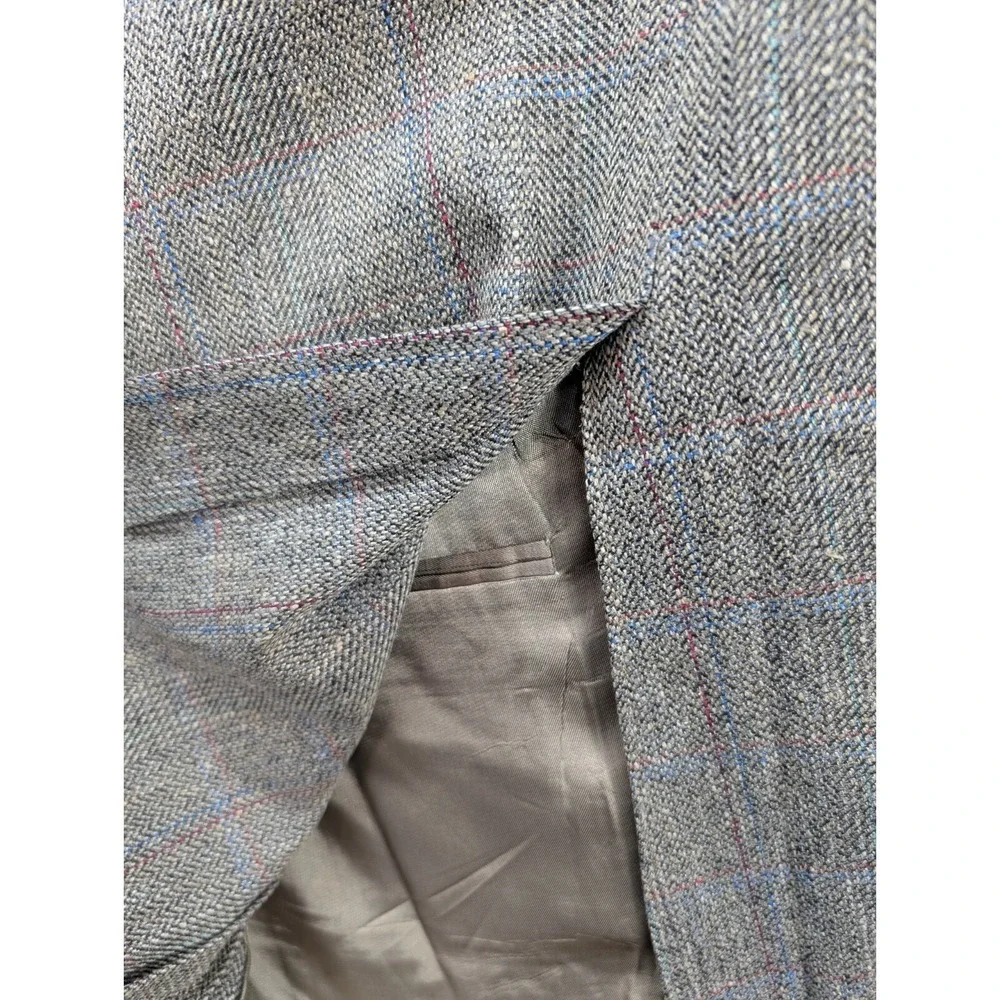 Botany 500 Houndstooth Sport Coat Men's 42R‎ Pure Silk Tweed Preppy Made in USA